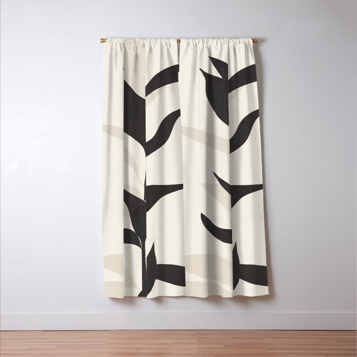 Abstract Minimal Plant Window Curtain Gallery Image 3