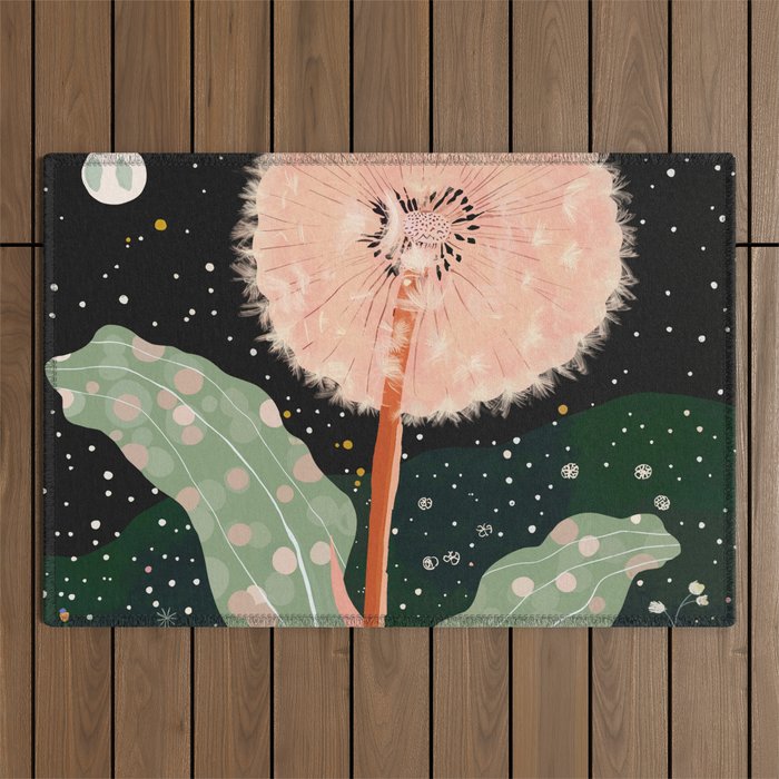 Night Dandelion Outdoor Rug Gallery Image 1