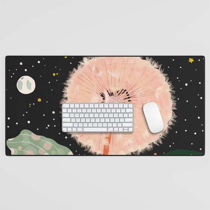 Night Dandelion Desk Mat Gallery Image 1