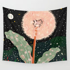 Night Dandelion Wall Tapestry Gallery Image 4