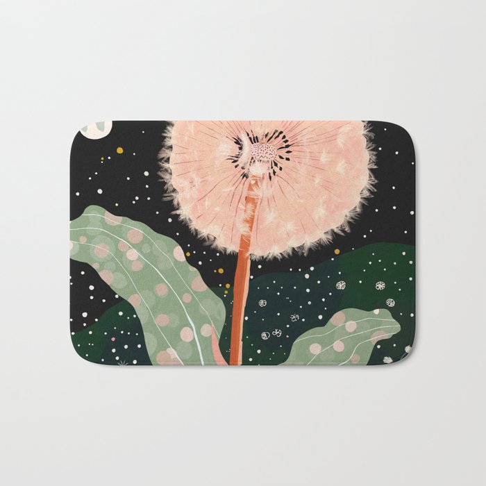 Night Dandelion Bath Mat Gallery Image 1