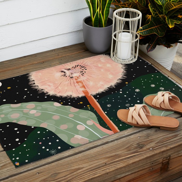 Night Dandelion Outdoor Rug Gallery Image 2