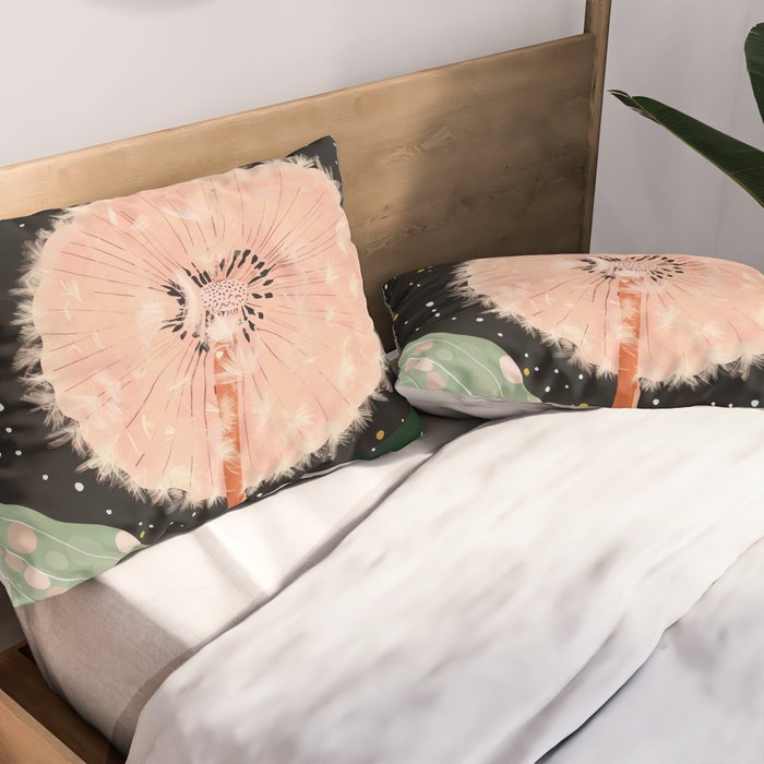 Night Dandelion Pillow Sham Gallery Image 2