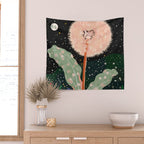 Night Dandelion Wall Tapestry Gallery Image 2