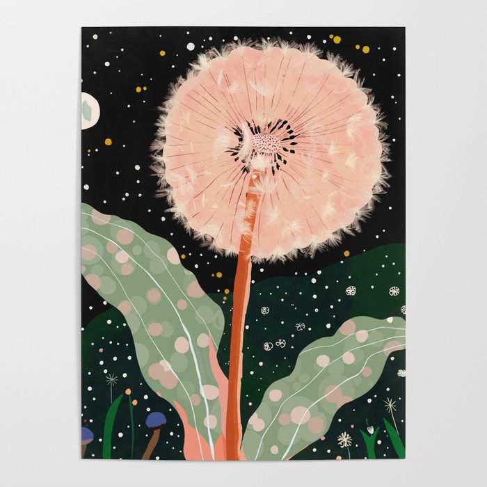 Night Dandelion Poster Gallery Image 4