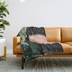 Night Dandelion Throw Blanket Gallery Image 1