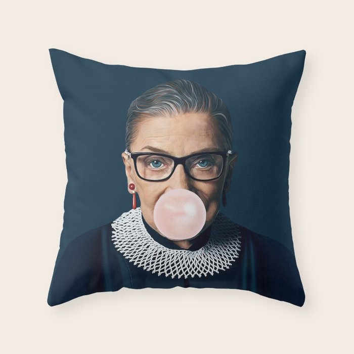 Ruth Bader Ginsburg No. 3 Throw Pillow Gallery Image 1