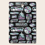 Retro holographic Y2K sticker pattern Cutting Board Gallery Image 1
