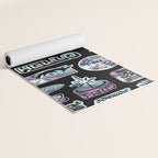 Retro holographic Y2K sticker pattern Yoga Mat Gallery Image 2