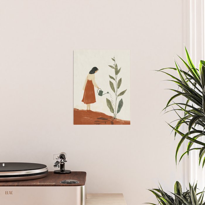 Still Life with Girl and Growing Plant Poster Gallery Image 2