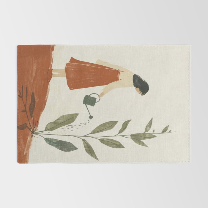 Still Life with Girl and Growing Plant Rug Gallery Image 2