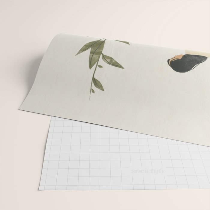 Still Life with Girl and Growing Plant Wrapping Paper Gallery Image 2