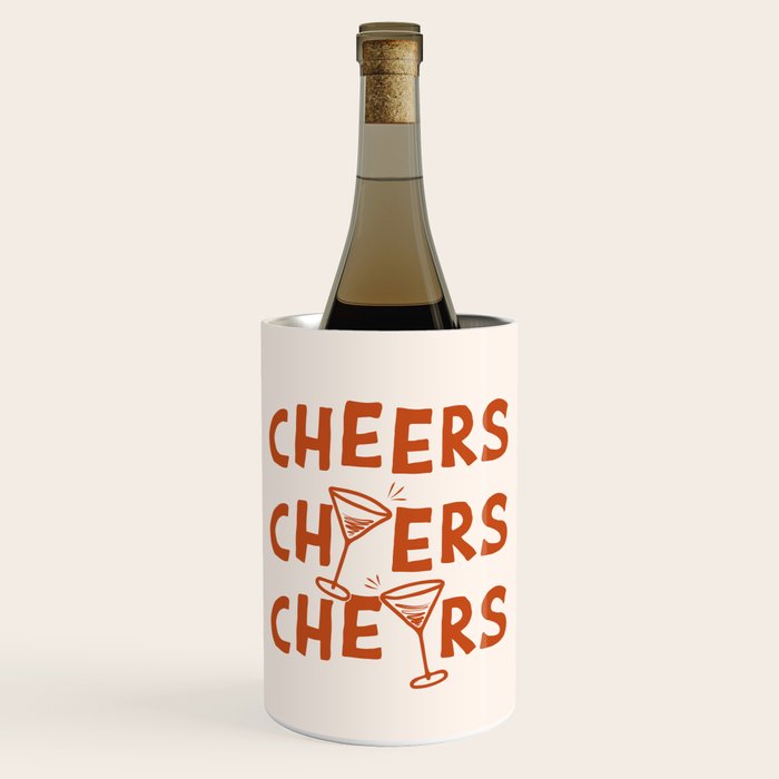 Cheers. Cocktails and Drinks in Burnt Orange and Linen White Wine Chiller Gallery Image 1