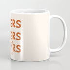 Cheers. Cocktails and Drinks in Burnt Orange and Linen White Coffee Mug Gallery Image 1