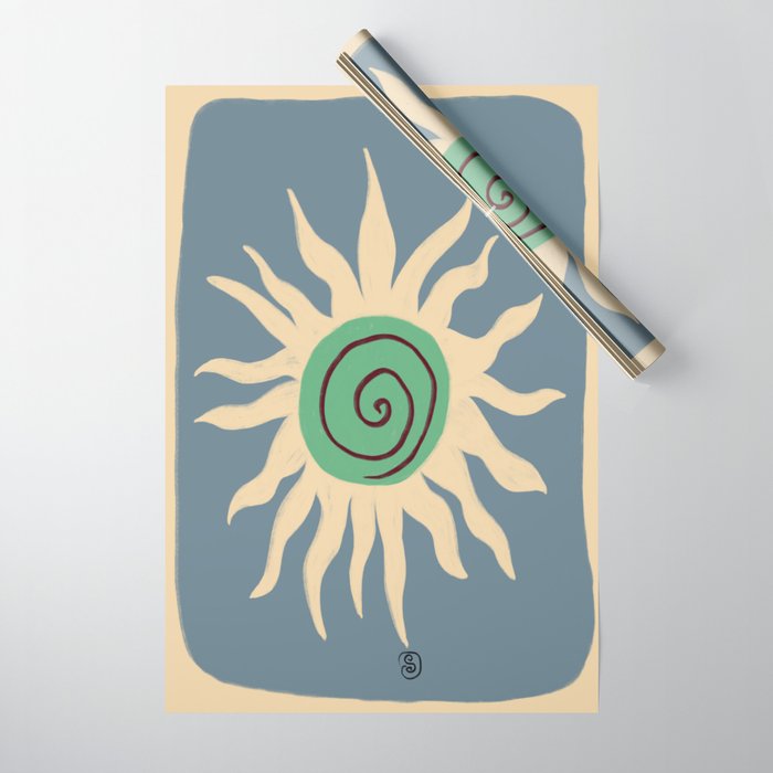 BLUE SUN Wrapping Paper Gallery Image 1