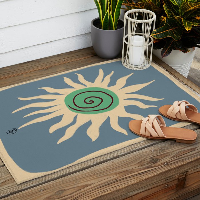 BLUE SUN Outdoor Rug Gallery Image 2