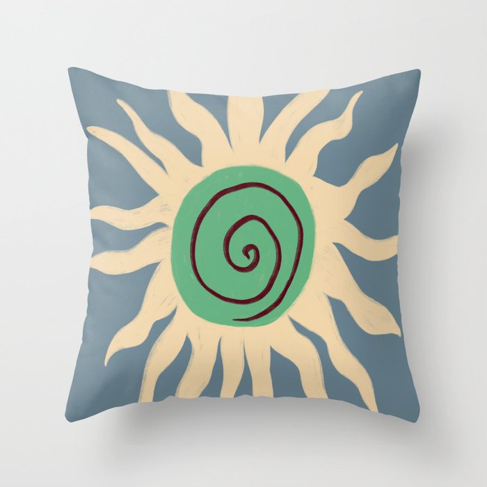 BLUE SUN Throw Pillow Gallery Image 6