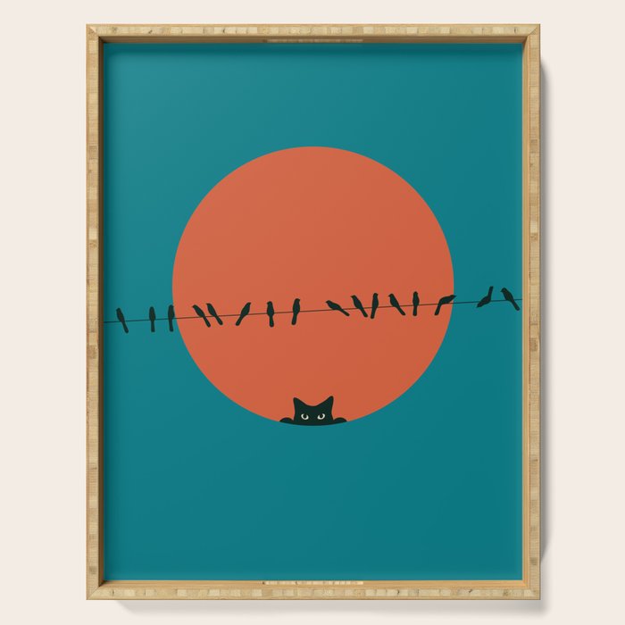 Cat Landscape 186 Serving Tray Gallery Image 1