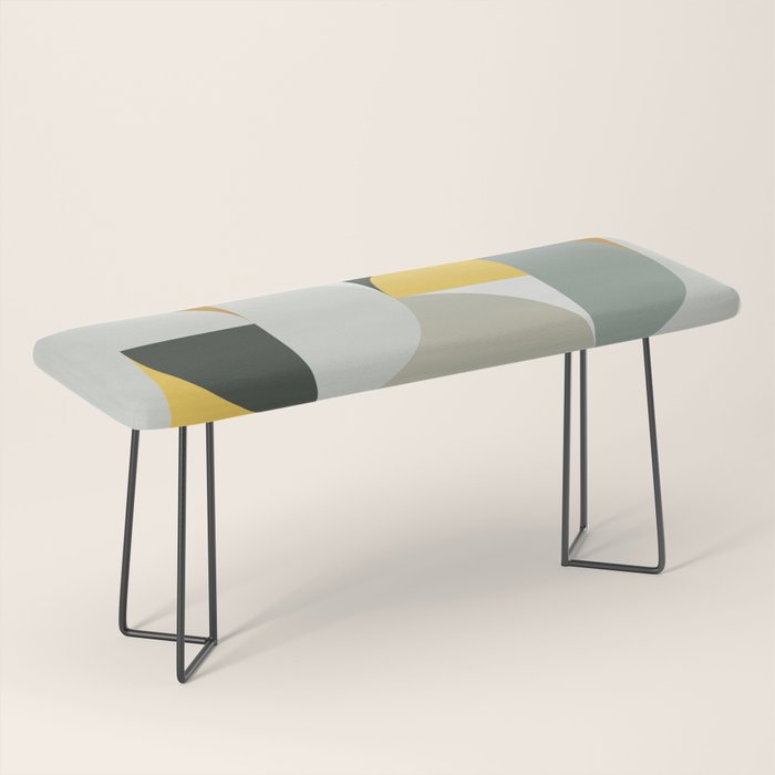Mid Century Geometric 13 Bench Gallery Image 1