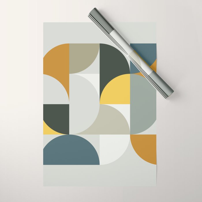 Mid Century Geometric 13 Wrapping Paper Gallery Image 1