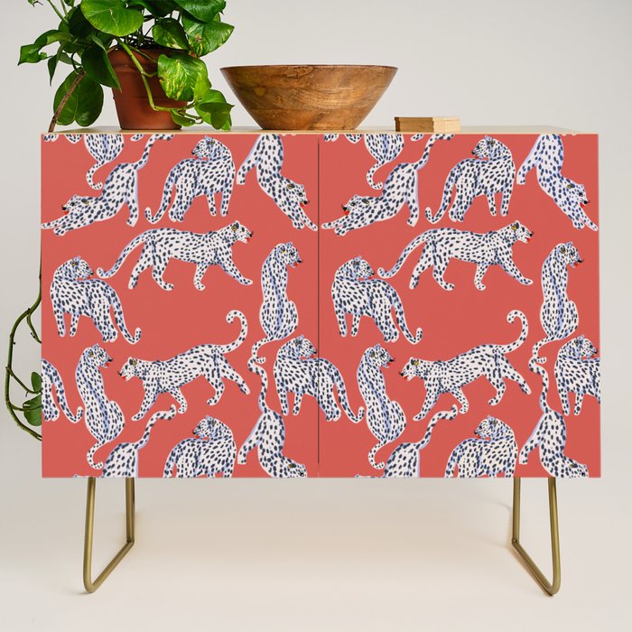 Fashionable white leopards  Credenza Gallery Image 1