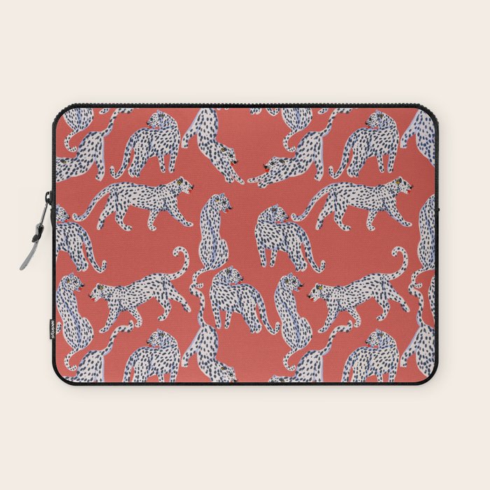 Fashionable white leopards  Laptop Sleeve Gallery Image 1