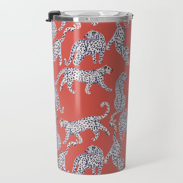 Fashionable white leopards  Travel Mug Gallery Image 3
