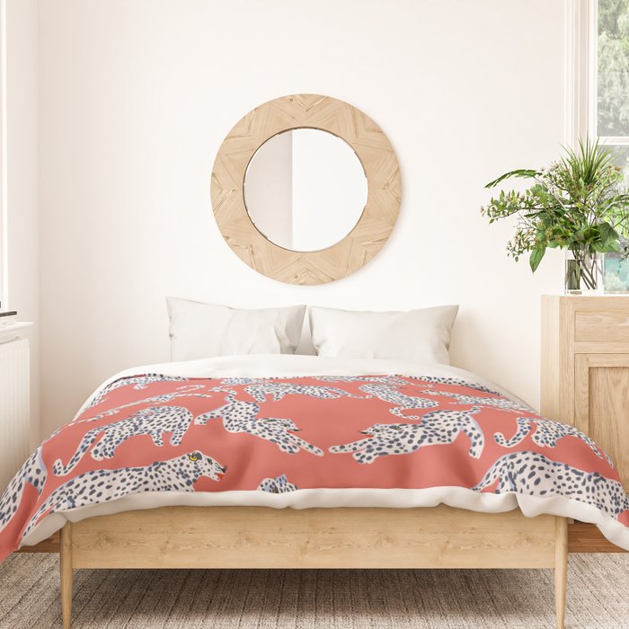 Fashionable white leopards  Duvet Cover Gallery Image 3