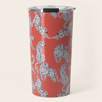 Fashionable white leopards  Travel Mug Gallery Image 1