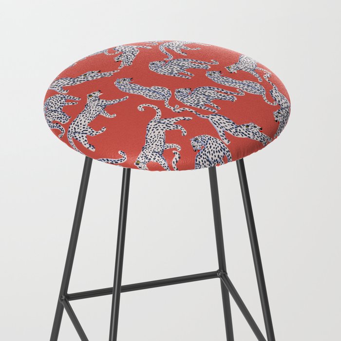 Fashionable white leopards  Stool Gallery Image 2