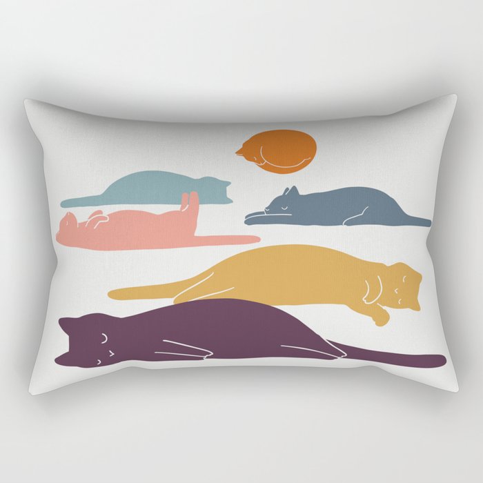 Cat Landscape 11 Rectangular Pillow Gallery Image 1