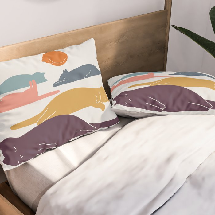 Cat Landscape 11 Pillow Sham Gallery Image 2