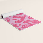 Hot Pink Dripping Smiley Yoga Mat Gallery Image 2