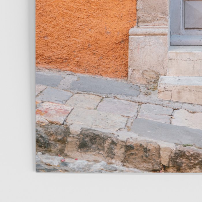 Orange and grey | The San Miguel de Allende Mexico door collection | Travel photography print Poster Gallery Image 3