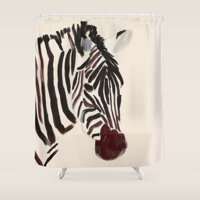 Zebra Shower Curtain Gallery Image 1