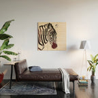 Zebra Wood Wall Art Gallery Image 2