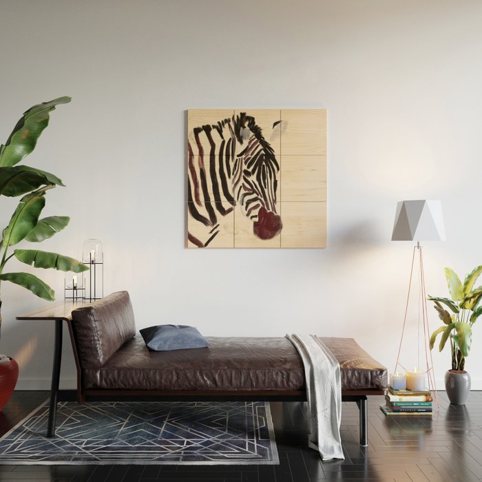 Zebra Wood Wall Art Gallery Image 2