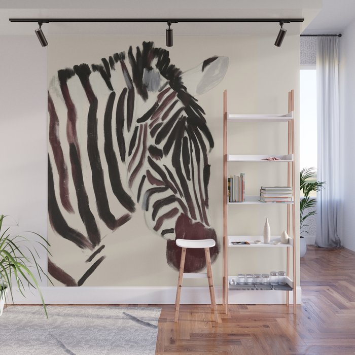 Zebra Wall Mural Gallery Image 1