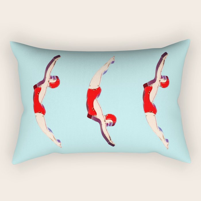 Swimmer Girls Rectangular Pillow Gallery Image 2