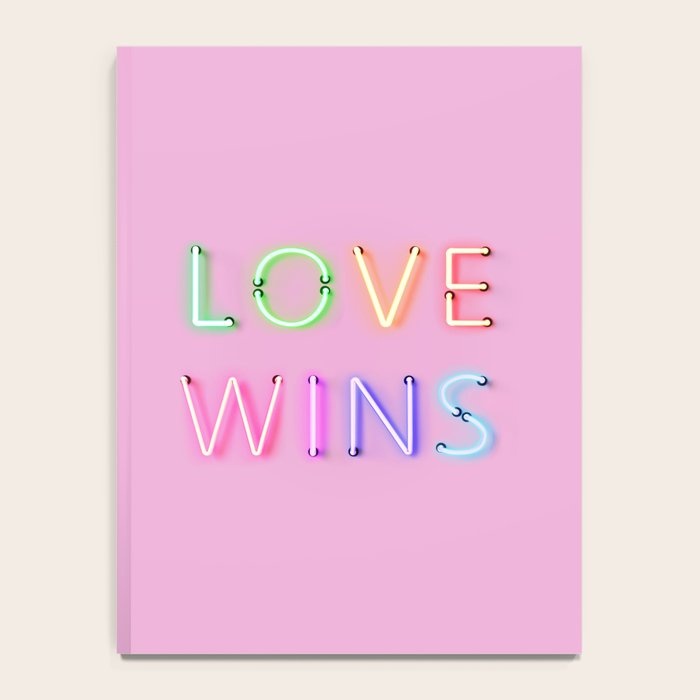 LOVE WINS - Rainbow Neon Notebook Gallery Image 4