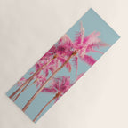 Pink Palm Trees - Surreal Nature Photography Print Yoga Mat Gallery Image 1