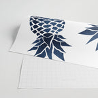 Pineapple Blue Denim Wrapping Paper Gallery Image 2