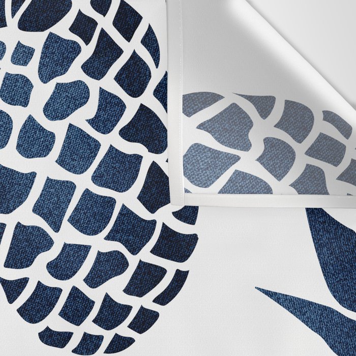 Pineapple Blue Denim Wall Tapestry Gallery Image 3