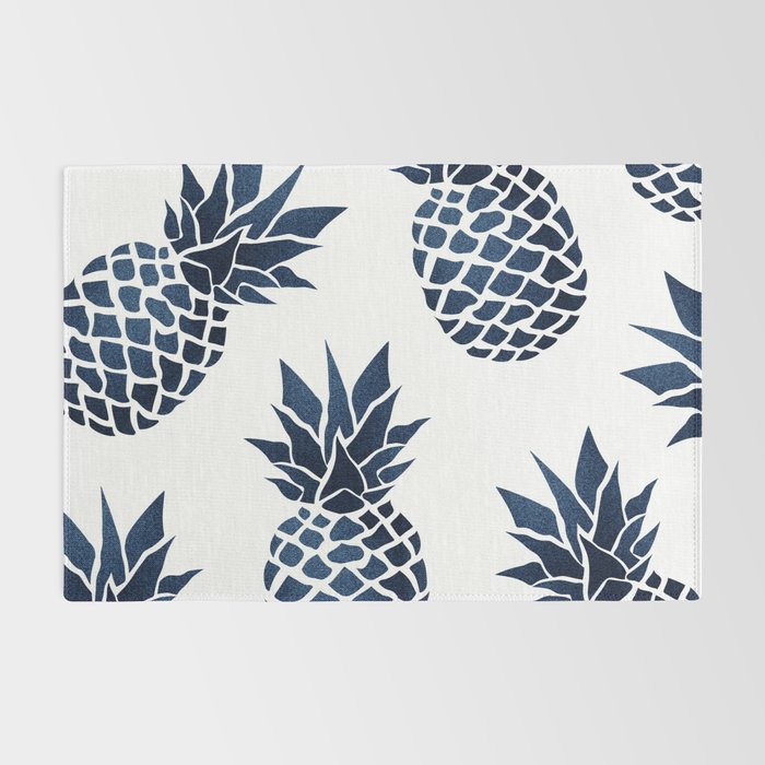 Pineapple Blue Denim Rug Gallery Image 2