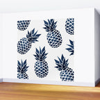 Pineapple Blue Denim Wall Mural Gallery Image 2