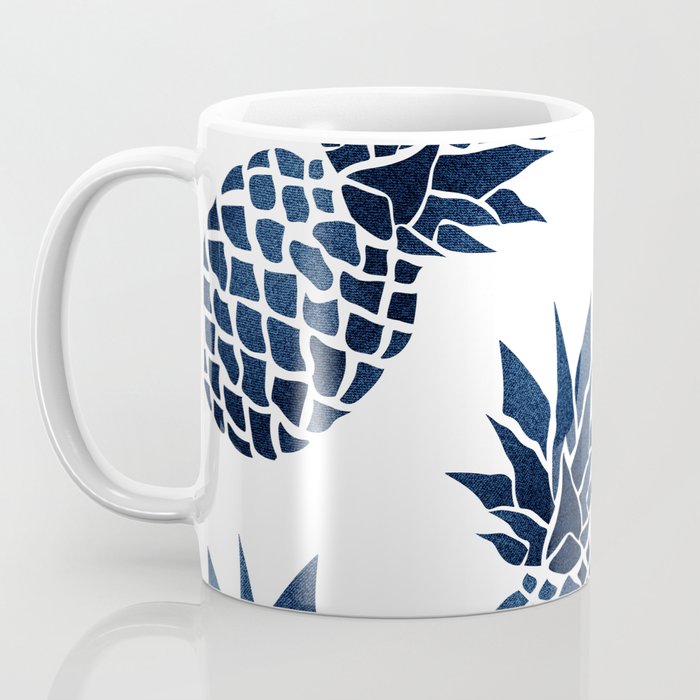 Pineapple Blue Denim Coffee Mug Gallery Image 3