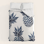 Pineapple Blue Denim Duvet Cover Gallery Image 6