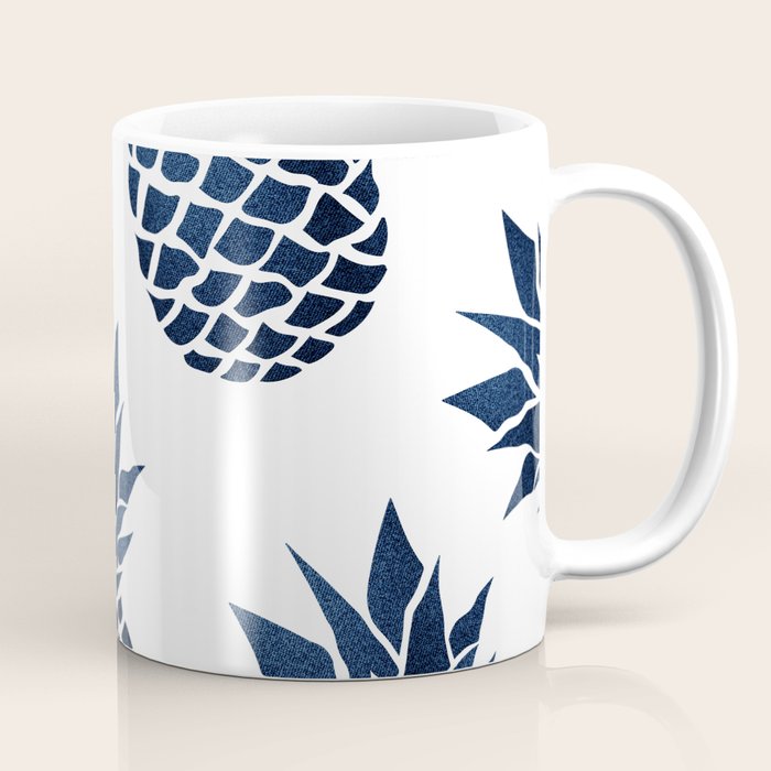 Pineapple Blue Denim Coffee Mug Gallery Image 1