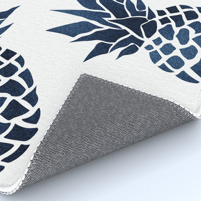 Pineapple Blue Denim Rug Gallery Image 4