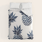Pineapple Blue Denim Comforter Gallery Image 6